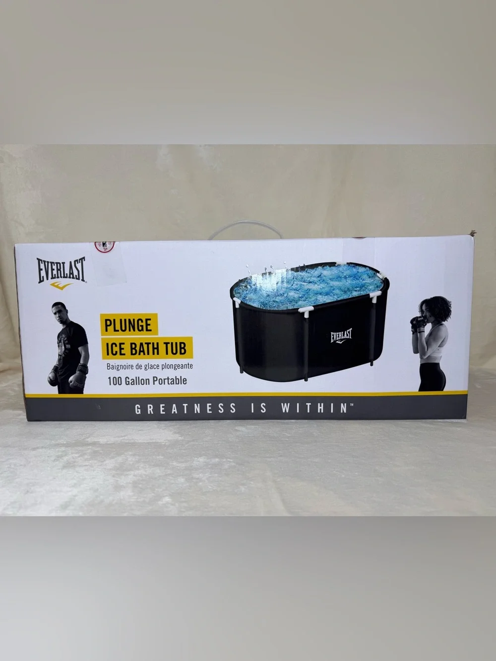 NIB! EVERLAST Portable Ice Bath Tub (XL) 100 Gallon Cold Plunge Personal Pool